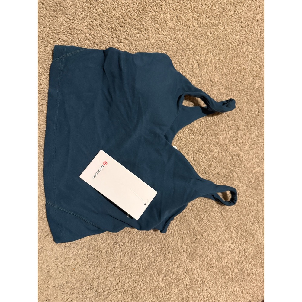Lululemon Align Tank Top Night Sea Blue Nulu Cropped Yoga LW1DUVS Size 10
